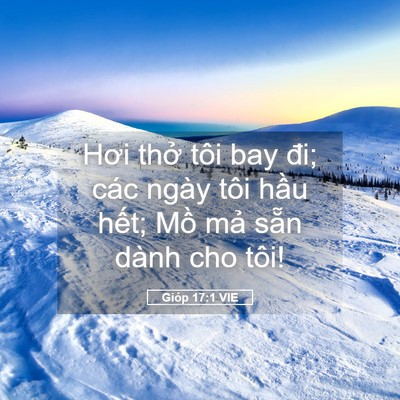 Picture 05 - Gióp 17:1 VIE - Hơi thở tôi bay đi; các ngày tôi hầu - Bible Verse Picture