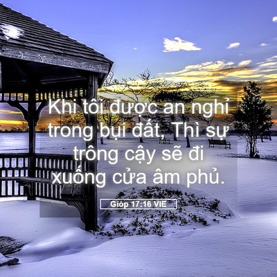 Picture 05 - Gióp 17:16 VIE - Khi tôi được an nghỉ trong bụi đất, - Bible Verse Picture