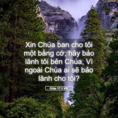 Picture 05 - Gióp 17:3 VIE - Xin Chúa ban cho tôi một bằng cớ; hãy - Bible Verse Picture