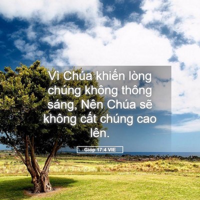 Picture 05 - Gióp 17:4 VIE - Vì Chúa khiến lòng chúng không thông - Bible Verse Picture