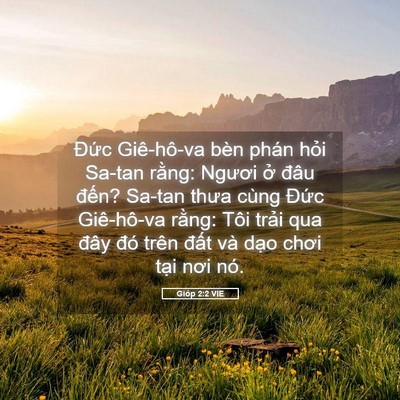 Picture 05 - Gióp 2:2 VIE - Đức Giê-hô-va bèn phán hỏi Sa-tan - Bible Verse Picture