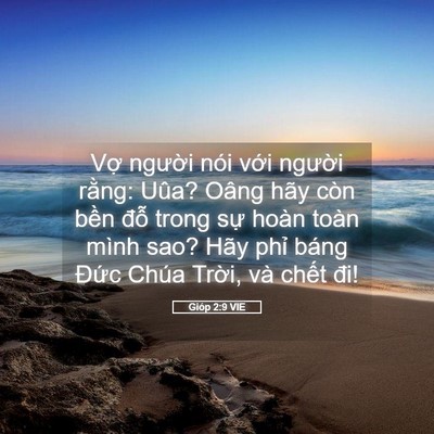 Picture 05 - Gióp 2:9 VIE - Vợ người nói với người rằng: Uûa? - Bible Verse Picture
