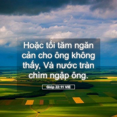 Picture 05 - Gióp 22:11 VIE - Hoặc tối tăm ngăn cản cho ông không - Bible Verse Picture