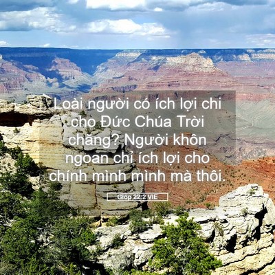 Picture 05 - Gióp 22:2 VIE - Loài người có ích lợi chi cho Đức - Bible Verse Picture