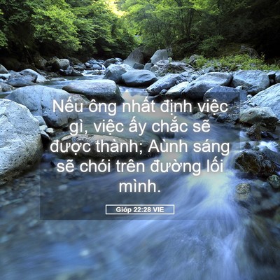 Picture 05 - Gióp 22:28 VIE - Nếu ông nhất định việc gì, việc ấy - Bible Verse Picture