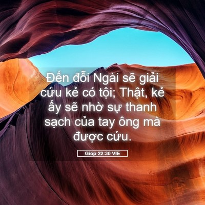 Picture 05 - Gióp 22:30 VIE - Đến đỗi Ngài sẽ giải cứu kẻ có - Bible Verse Picture