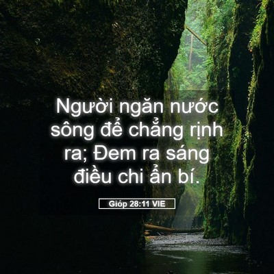 Picture 05 - Gióp 28:11 VIE - Người ngăn nước sông để chẳng rịnh - Bible Verse Picture