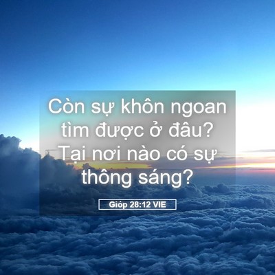 Picture 05 - Gióp 28:12 VIE - Còn sự khôn ngoan tìm được ở đâu? - Bible Verse Picture