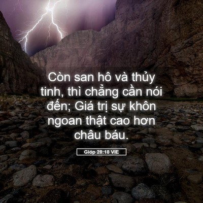 Picture 05 - Gióp 28:18 VIE - Còn san hô và thủy tinh, thì chẳng cần - Bible Verse Picture