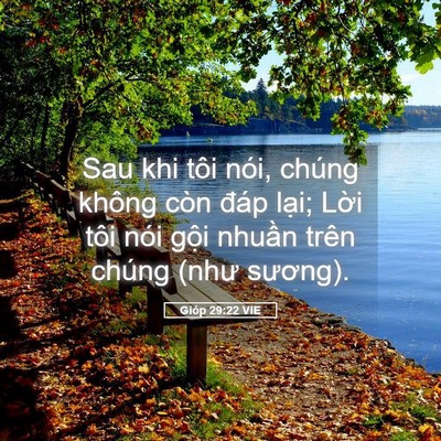 Picture 05 - Gióp 29:22 VIE - Sau khi tôi nói, chúng không còn đáp - Bible Verse Picture