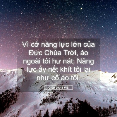 Picture 05 - Gióp 30:18 VIE - Vì cớ năng lực lớn của Đức Chúa - Bible Verse Picture