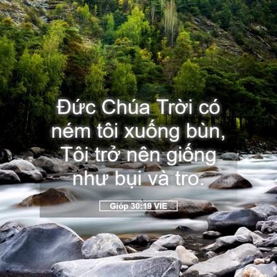 Picture 05 - Gióp 30:19 VIE - Đức Chúa Trời có ném tôi xuống bùn, - Bible Verse Picture