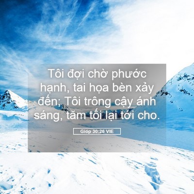 Picture 05 - Gióp 30:26 VIE - Tôi đợi chờ phước hạnh, tai họa bèn - Bible Verse Picture