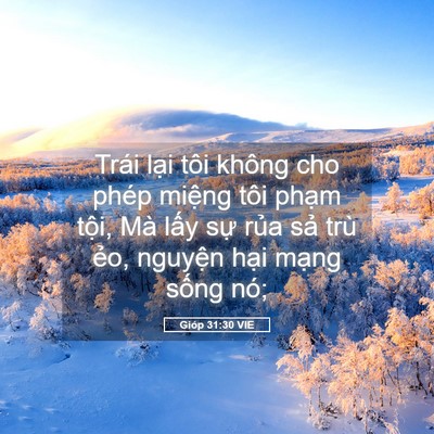 Picture 05 - Gióp 31:30 VIE - Trái lại tôi không cho phép miệng tôi - Bible Verse Picture
