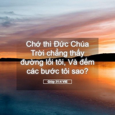 Picture 05 - Gióp 31:4 VIE - Chớ thì Đức Chúa Trời chẳng thấy - Bible Verse Picture