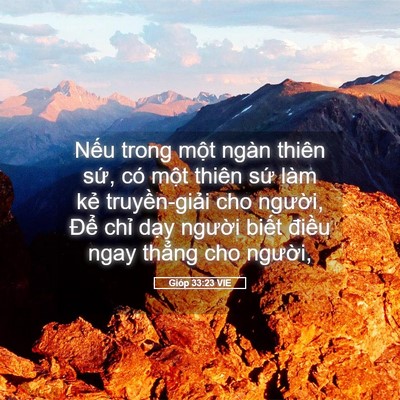 Picture 05 - Gióp 33:23 VIE - Nếu trong một ngàn thiên sứ, có một - Bible Verse Picture