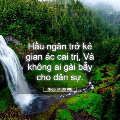 Picture 05 - Gióp 34:30 VIE - Hầu ngăn trở kẻ gian ác cai trị, Và - Bible Verse Picture