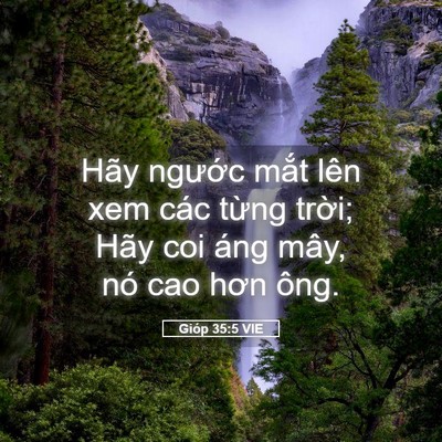 Picture 05 - Gióp 35:5 VIE - Hãy ngước mắt lên xem các từng trời; - Bible Verse Picture