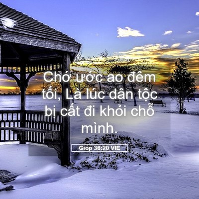 Picture 05 - Gióp 36:20 VIE - Chớ ước ao đêm tối, Là lúc dân tộc - Bible Verse Picture