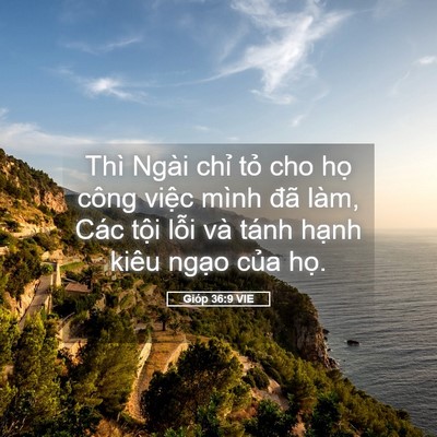 Picture 05 - Gióp 36:9 VIE - Thì Ngài chỉ tỏ cho họ công việc mình - Bible Verse Picture