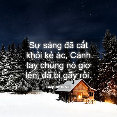 Picture 05 - Gióp 38:15 VIE - Sự sáng đã cất khỏi kẻ ác, Cánh tay - Bible Verse Picture