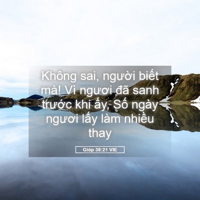 Picture 05 - Gióp 38:21 VIE - Không sai, người biết mà! Vì ngươi đã - Bible Verse Picture