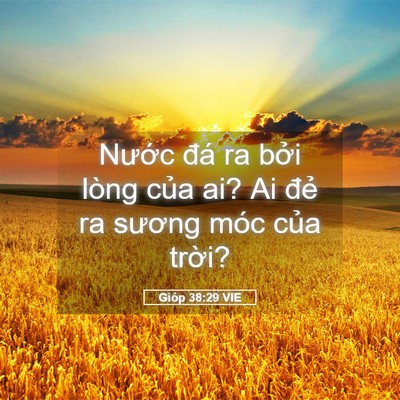 Picture 05 - Gióp 38:29 VIE - Nước đá ra bởi lòng của ai? Ai đẻ ra - Bible Verse Picture