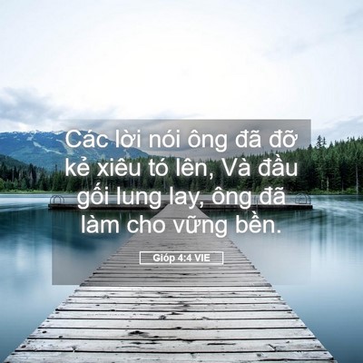 Picture 05 - Gióp 4:4 VIE - Các lời nói ông đã đỡ kẻ xiêu tó - Bible Verse Picture