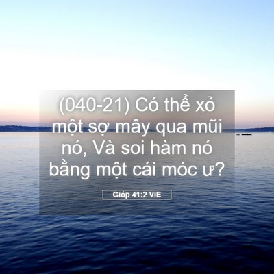 Picture 05 - Gióp 41:2 VIE - (040-21) Có thể xỏ một sợ mây qua mũi - Bible Verse Picture