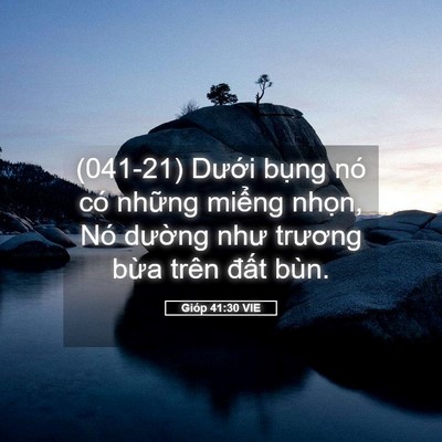 Picture 05 - Gióp 41:30 VIE - (041-21) Dưới bụng nó có những miểng - Bible Verse Picture