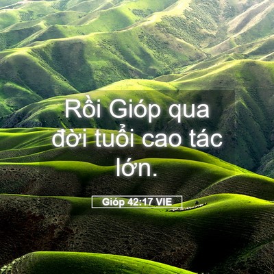 Picture 05 - Gióp 42:17 VIE - Rồi Gióp qua đời tuổi cao tác - Bible Verse Picture