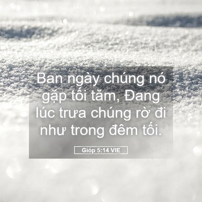 Picture 05 - Gióp 5:14 VIE - Ban ngày chúng nó gặp tối tăm, Đang lúc - Bible Verse Picture