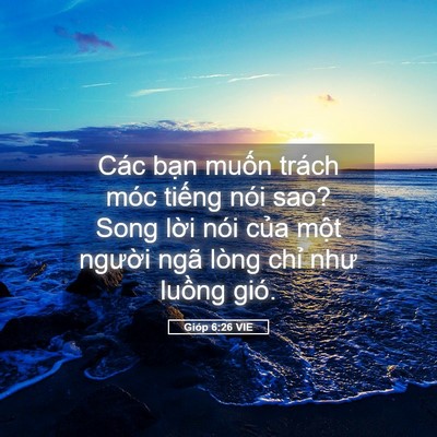 Picture 05 - Gióp 6:26 VIE - Các bạn muốn trách móc tiếng nói sao? - Bible Verse Picture