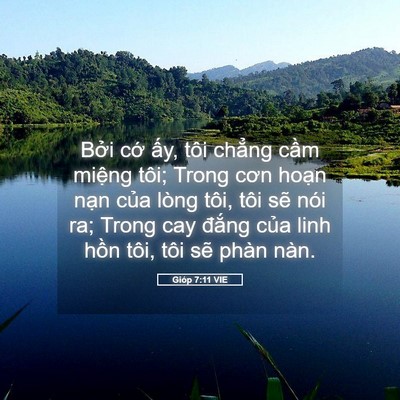 Picture 05 - Gióp 7:11 VIE - Bởi cớ ấy, tôi chẳng cầm miệng tôi; - Bible Verse Picture