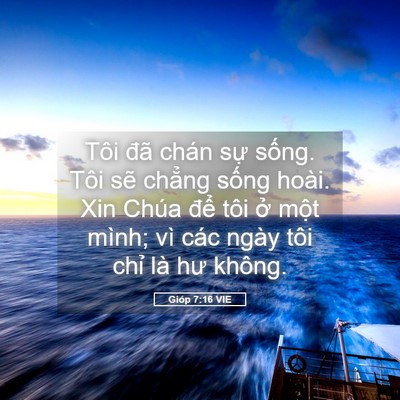 Picture 05 - Gióp 7:16 VIE - Tôi đã chán sự sống. Tôi sẽ chẳng - Bible Verse Picture