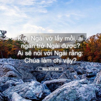 Picture 05 - Gióp 9:12 VIE - Kìa, Ngài vớ lấy mồi, ai ngăn trở - Bible Verse Picture