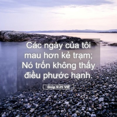 Picture 05 - Gióp 9:25 VIE - Các ngày của tôi mau hơn kẻ trạm; Nó - Bible Verse Picture
