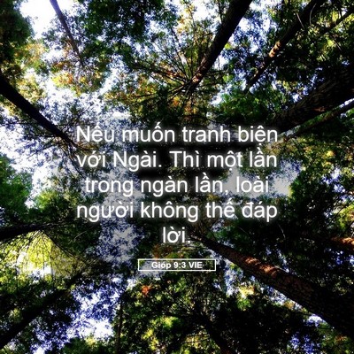 Picture 05 - Gióp 9:3 VIE - Nếu muốn tranh biện với Ngài. Thì một - Bible Verse Picture