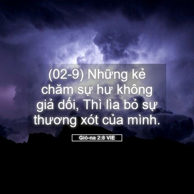 Picture 05 - Giô-na 2:8 VIE - (02-9) Những kẻ chăm sự hư không giả - Bible Verse Picture