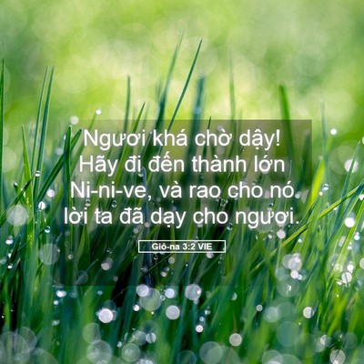 Picture 05 - Giô-na 3:2 VIE - Ngươi khá chờ dậy! Hãy đi đến thành - Bible Verse Picture