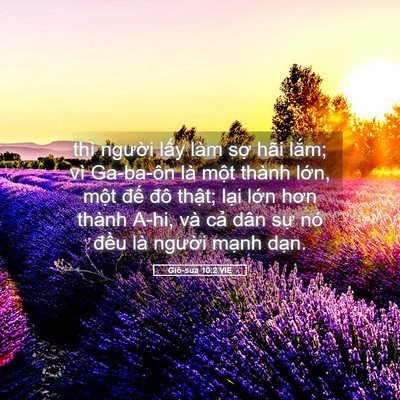 Picture 05 - Giô-sua 10:2 VIE - thì người lấy làm sợ hãi lắm; vì - Bible Verse Picture