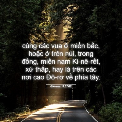 Picture 05 - Giô-sua 11:2 VIE - cùng các vua ở miền bắc, hoặc ở trên - Bible Verse Picture
