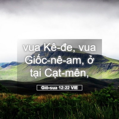Picture 05 - Giô-sua 12:22 VIE - vua Kê-đe, vua Giốc-nê-am, ở tại - Bible Verse Picture