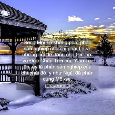 Picture 05 - Giô-sua 13:14 VIE - Song Môi-se không phát phần sản nghiệp - Bible Verse Picture