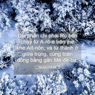 Picture 05 - Giô-sua 13:16 VIE - Địa phận chi phái Ru-bên chạy từ - Bible Verse Picture