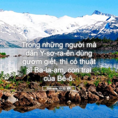 Picture 05 - Giô-sua 13:22 VIE - Trong những người mà dân Y-sơ-ra-ên - Bible Verse Picture