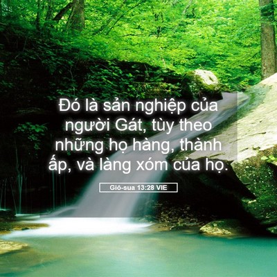 Picture 05 - Giô-sua 13:28 VIE - Đó là sản nghiệp của người Gát, tùy - Bible Verse Picture