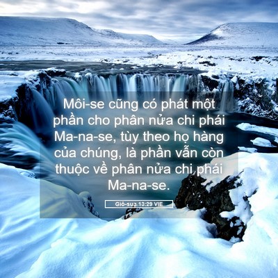 Picture 05 - Giô-sua 13:29 VIE - Môi-se cũng có phát một phần cho phân - Bible Verse Picture
