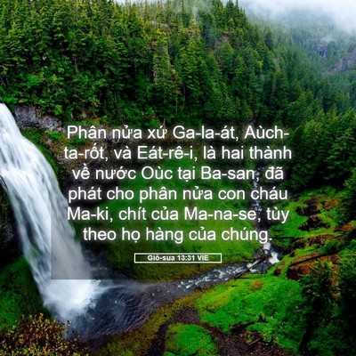 Picture 05 - Giô-sua 13:31 VIE - Phân nửa xứ Ga-la-át, Aùch-ta-rốt, và - Bible Verse Picture