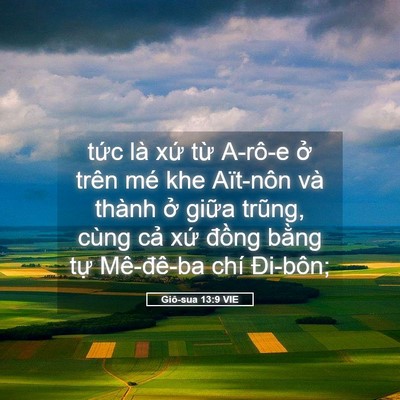 Picture 05 - Giô-sua 13:9 VIE - tức là xứ từ A-rô-e ở trên mé khe - Bible Verse Picture